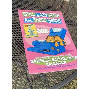 Garfield School Year Calendar September 1997 Aug 1998 NEW SEALED Still Lazy￼￼￼